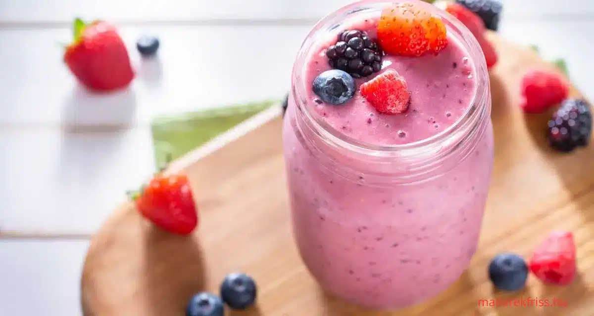 málnás-áfonyás smoothie